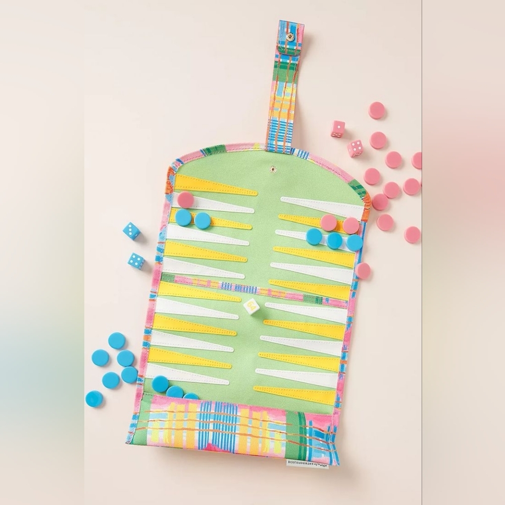 Vera for Anthropologie Backgammon Travel Set